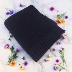 Kişiye Özel Triko Bebek Battaniyesi - %100 Pamuk, Yumuşak, Hediye ve Baby Shower Için Ideal - Lacivert
