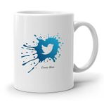 Kişiye Özel Twitter-1 Beyaz Kupa Bardak