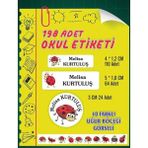 Kisiye Özel Uğur Böcegi Baskili Etiket ( 198 Adet Defter Kalem Okul Etiketi ) - Beyaz