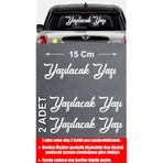 Kişiye Özel Yazı Sticker 2 Adet Sticker - Araba Oto Motosiklet Karavan Cam Sticker - 00121 15 Cm