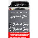 Kişiye Özel Yazı Sticker 2 Adet Sticker - Araba Oto Motosiklet Karavan Cam Sticker - 00121 30 Cm