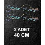 Kişiye Özel Yazı Sticker, Ad Soyad Sticker, İsim Soyisim Sticker, Araba Oto Motosiklet Sticker 02513 40 Cm