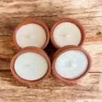 Kişiye Özel Yazılı Dekoratif Hediyelik Soya Mum(Wax) Kil Kapta %100 Doğal Soya Mum , El Yapımı - çeşme limonu kokulu