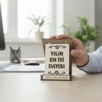 Kişiye Özel Yılın En İyi Dayısı Ahşap Plaket