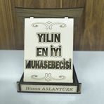 Kişiye Özel Yılın En İyi Muhasebecisi Ahşap Plaket