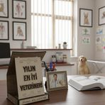 Kişiye Özel Yılın En İyi Veterineri Ahşap Plaket