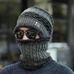 Kışlık Erkek Trend Örgü Şapka Ve Boyunluk Seti Gri
