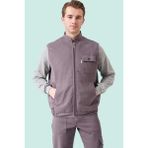 Kışlık Gabardin Yelek Erkek Iş Güvenliği Galanthus Outdoor Sıcak Tutucu Rüzgar Geçirmez - Gri - 2XL