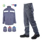 Kışlık İş Takımı Çok Cepli Reflektörlü Mont 4111 ve 7/7 İş Pantolonu 2958 Gri Renk Yüzde Yüz Pamuk CVLMYFRM41112958GRİ1