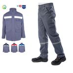 Kışlık İş Takımı Çok Cepli Reflektörlü Mont 4111 ve 7/7 İş Pantolonu 2958 Gri Renk Yüzde Yüz Pamuk