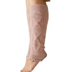 Kışlık Kadın Tozluk Pamuk Örgü Triko Baldır Isıtıcı Leg Warmer 1-Çift (pembe)