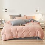 Kışlık Nevresim Takımı 155x220 Lila Mor Kaşmir Dokunuşlu Polar Peluş Nevresim 2 Parça Rahat Yumuşak Mor Mikrofiber Fermuarlı ve 1 Yastık Kılıfı ile Kış Yatak Örtüsü 80x80 cm