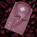 Kışlık Pamuklu Oxford Uzun Kollu Erkek Gömlek (Regular Kalıp) - XL - Kırmızı