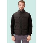 Kışlık Su Geçirmez Çok Cepli Yelek Isı Yalıtımlı Melesa Iş Outdoor Suya Sıcak Tutucu - Siyah - 3XL