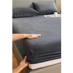 Kışlık Tek Kişilik Kadife Lastikli Çarşaf 100X200+30