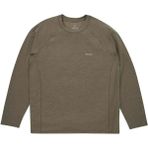 Kışlık Termal Uzun Kol Tişört - %100 Geri Dönüştürülmüş Polyester, Raglan Kol - Zeytin - XS