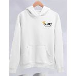 Kışlık Üç İplik Kapşonlu SweatShirt - Beyaz