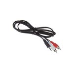 Kısmet 1.2 Metre Siyah Stereo To Rca Kablo 2+1 - 5+1 Bilgisayar Pc Ses Kablosu 3.5 Mm Jak Renkli Kablo