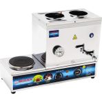 Kısmet Mzn 40 Lık Elektrikli 30 Litre 2 Demlikli Çay Kazanı Çay Ocağı - Çelik