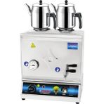 Kısmet Mzn 40 Lık Elektrikli 30 Litre 2 Demlikli Çay Kazanı Demlik Hediyeli - Çelik