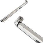 Kısmet Uzun Kerata Ayakkabı Çekeceği Metal Kalın Çelik Kerata 63CM - Parlak Çelik