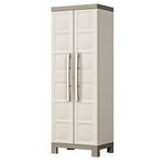 Kiss Keter Excellence plastik dolap/süpürge dolabı, Utility, GxDxY: 65x45x182cm, bej/boz kahverengi, 3 ayarlanabilir raf dahil