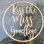 Kiss Me Miss Goodby Tabelası, Ahşap Gelin Duş Zemin Tabelası, Nişan Partisi Süslemeleri için, Teklif Süslemeleri
