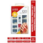 Kiss Renksiz Takma Tırnak Seti Yapıştırıcılı 100lü Paket