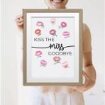 Kiss The Miss Bekarlığa Veda Hatıra Kartı - Nedime Öpücük Kartı