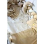 Kista Baby Montessori Bebek Uyku Seti Örgü Yan Korumalı Uyku Seti 90x190 100x200 Cloudy