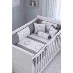 Kista Baby Park Yatak Bebek Uyku Seti Nevresim Takımı 70x110 Crown Gri