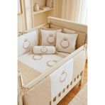 Kista Baby Park Yatak Bebek Uyku Seti Nevresim Takımı Crown Kahverengi 70x110