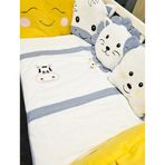kistababy Animals Bebek Uyku Seti (Mavi, 70x110)