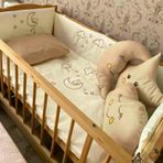 kistababy Cloudy Bebek Uyku Seti (70x130, Krem)