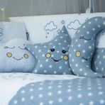 kistababy Cloudy Bebek Uyku Seti (80x140, Mavi)