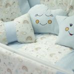 kistababy Rainbow Bebek Uyku Seti (70x130, Mavi)
