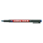 Kitabevimden Edding Asetat Kalemi(10 Adet) Permanent B Seri 1-3 mm Mavi 143 B - Çok Renkli - tek