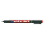 Kitabevimden Edding Asetat Kalemi(10 Adet) Permanent S Seri 0.3 mm Kırmızı 140 S - Çok Renkli - tek