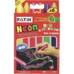 Kitabevimden Fatih Mum Pastel Boya Neon Wax Crayon Jumbo 6 Renk Neon - Çok Renkli - tek