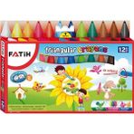 Kitabevimden Fatih Mum Pastel Boya Triangular Üçgen Crayons 12 Renk 50290 - Çok Renkli - tek