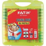Kitabevimden Fatih Pastel Boya Çantalı 24 Renk 50370 - Çok Renkli - tek