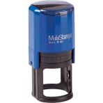 Kitabevimden Mobi Stamps Yuvarlak Kaşe Printer Otomatik 40 mm Kırmızı-Mavi-Siyah R40 - Çok Renkli - tek