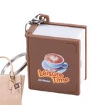 Kitap Anahtarlık Charm'ı, Kitap Anahtarlık | Kahve Kitap Tasarımı Katlanır Anahtarlıklar | Katlanır Kahve Kitabı Anahtarlık Kolye, Üç Boyutlu Kitap Anahtarlık, Anahtarlıklar Uçak, Stereo S