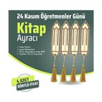 Kitap Ayracı 4 Adet- 24 Kasım Öğretmenler Gününe Özel Tasarım