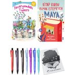 Kitap Kurdu Olmak İstemeyen Maya ve Akvaryumdaki Tiyatro 2'li Set - Kalem