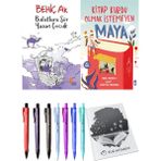 Kitap Kurdu Olmak Istemeyen Maya ve Bulutlara Şiir Yazan Çocuk 2li Set