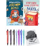 Kitap Kurdu Olmak İstemeyen Maya ve Büyükbabamın Kocaman Denizi 2'li Set - Kalem