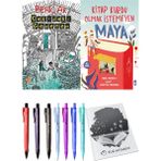 Kitap Kurdu Olmak Istemeyen Maya ve Çatıdaki Gezegen 2li Set