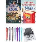 Kitap Kurdu Olmak İstemeyen Maya ve Göğe Tırmanan Çocuk 2'li Set - Kalem