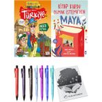 Kitap Kurdu Olmak İstemeyen Maya ve Güzel Ülkem Türkiye 2 2'li Set - Kalem